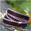 Order Velvet Saddle Stitch Ribbon - Chocolate/White